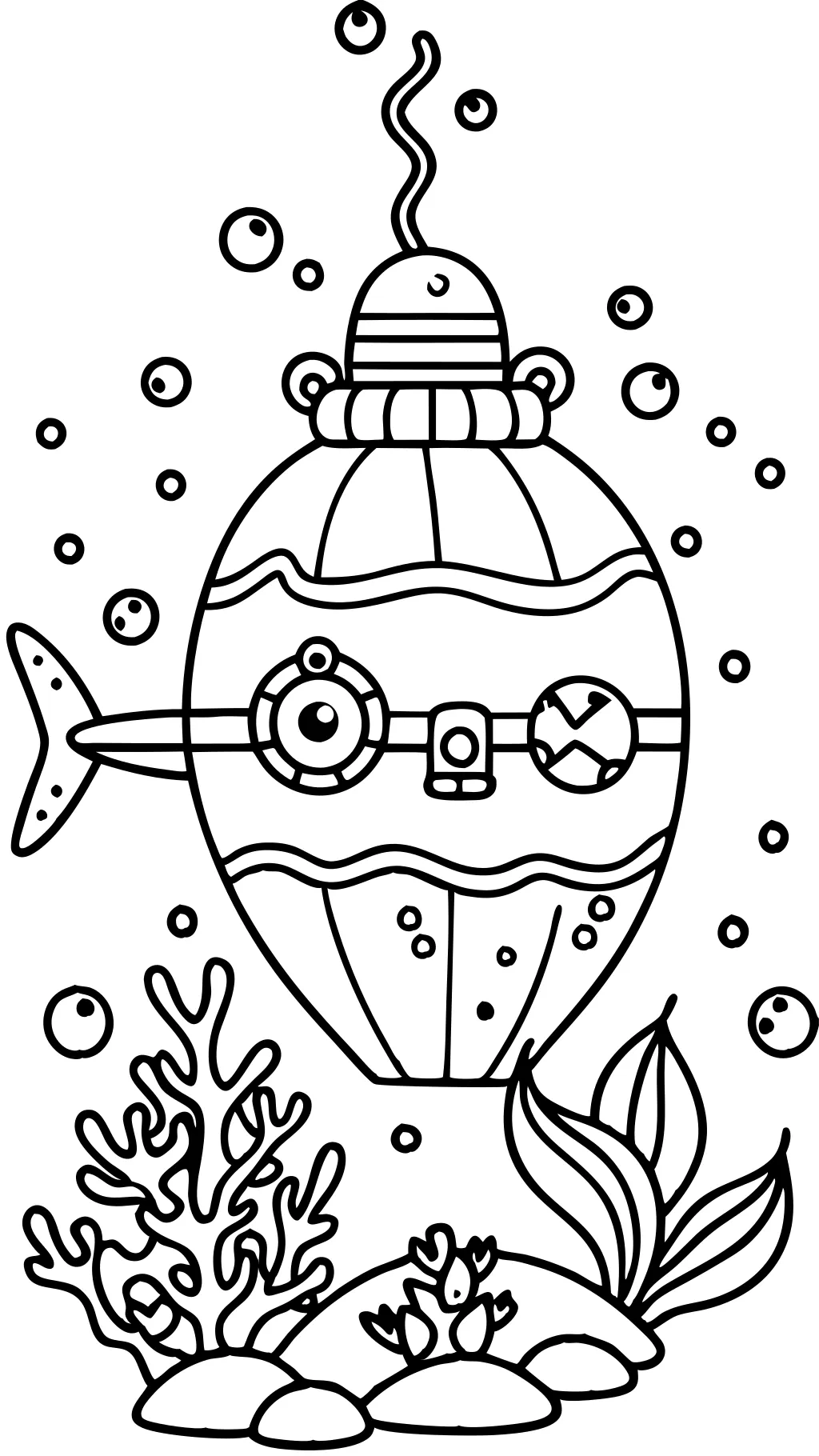 submarine coloring page